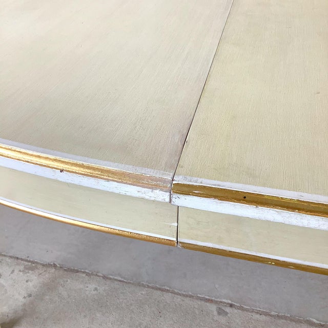 Cream Mid-Century Gustavian-Style Oval Dining Table by Lysberg, Hansen & Therp For Sale - Image 8 of 12