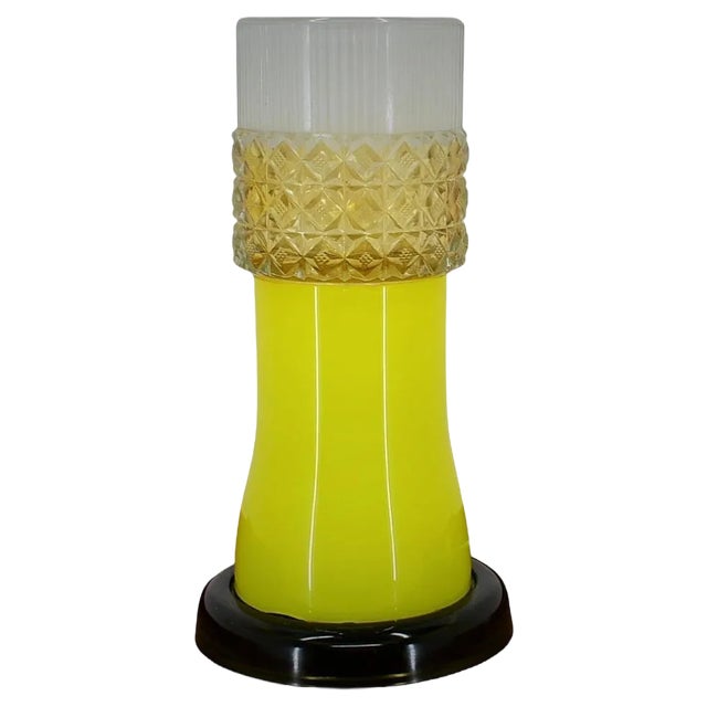 Glass Table Lamp by Beleuchtungsglass Kombinat Görlitz, 1960s For Sale