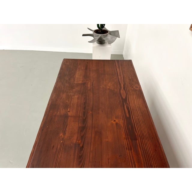 Small Pine Drapery Table, 1950s For Sale - Image 16 of 18