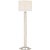 Traditional AERIN by Visual Comfort Signature Shae 65" Sculpted Floor Lamp in Gilded Iron with Linen Shade For Sale - Image 3 of 3