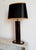 Hollywood Regency Hollywood Regency Black and Gold Tortoiseshell Lamp, 1980s For Sale - Image 3 of 13
