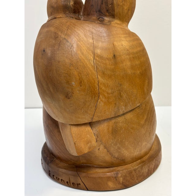 Vintage Luis Potosi Woord Carving 'Mother and Child' For Sale - Image 10 of 12