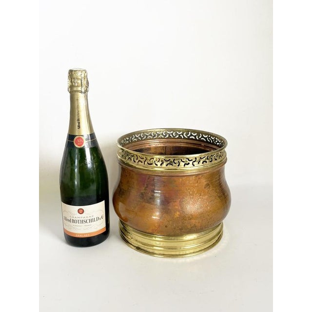 Vintage Brass and Metal Planter, France, 1970s For Sale - Image 3 of 11