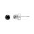 Contemporary .925 Sterling Silver 1/4 Cttw Black Diamond Solitaire Stud Earrings For Sale - Image 3 of 6