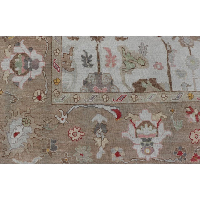 Over-Sized Oushak Turkish Rug With Large Scale Sub Geometric Design For Sale - Image 9 of 13