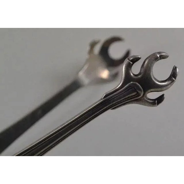 English Gorham Sterling Silver Old French Sugar Tongs For Sale - Image 3 of 7