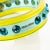 Glass Miu Miu Turquoise and Yellow Acrylic Jeweled Bracelet Bangle With Apple Charm For Sale - Image 7 of 11