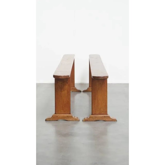 Antique French Hallway or Dining Benches, Set of 2 For Sale - Image 3 of 13