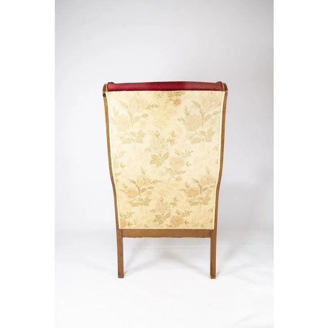 Wood Red Velvet and Mahogany Armchair by Frits Henningsen For Sale - Image 7 of 10