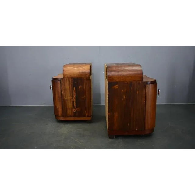 Art Deco Bedside Tables, Czechoslovakia, 1939s, Set of 2 For Sale - Image 12 of 18