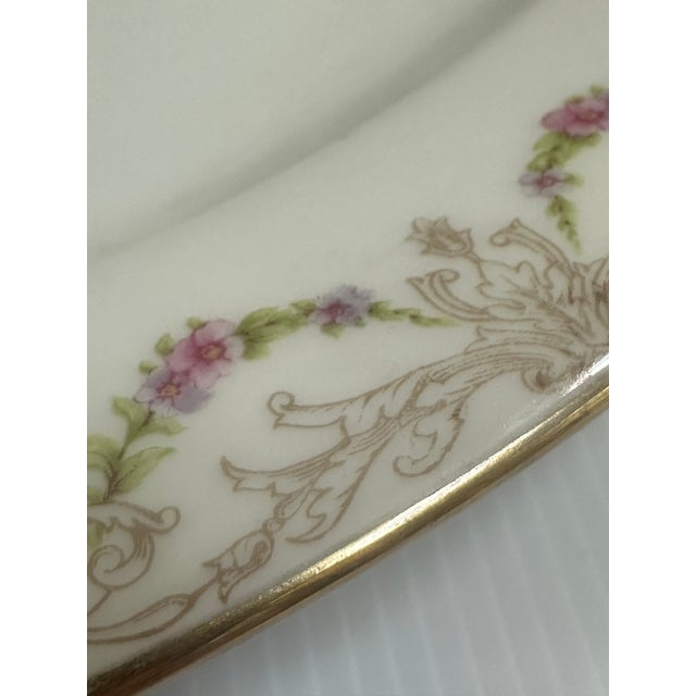 Antique Late 19Th Century Limoges France Bawe Dotter Elite Co. Serving Platter 16" X 12" Floral Gold Trim For Sale - Image 12 of 18