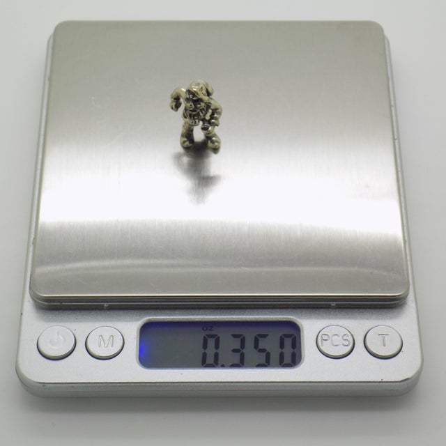 Vintage Italian Handmade Genuine Silver Garden Gnome Dollhouse Miniature Figurine For Sale - Image 9 of 10