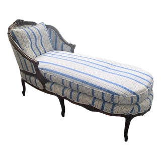 Late 19th Century Blue and White Chaise of Dana Gibson For Sale