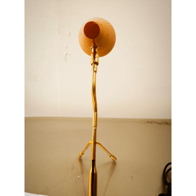 Brass Table Lamp with Adjustable Dome For Sale - Image 6 of 18