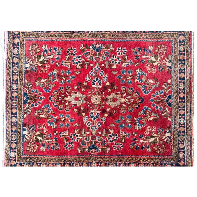 Textile Early 20th Century Persian Sarouk Rug For Sale - Image 7 of 15