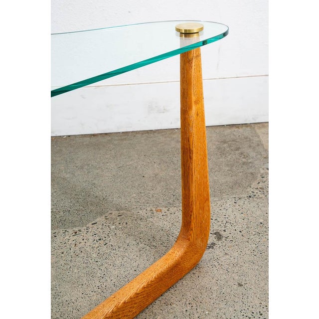 1960s Mid Century Modern Side Table Set Noguchi Style Nightstand White Oak Pair Two Nm For Sale - Image 11 of 12