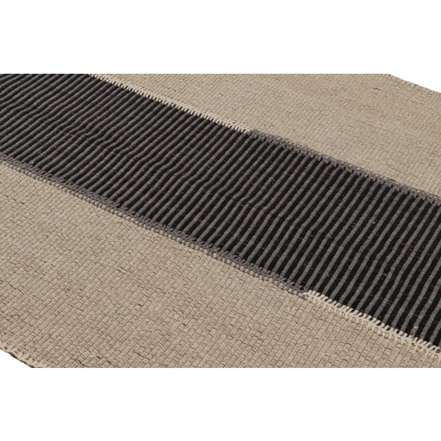 Handwoven in wool, a 5x6 Kilim design from an inventive new contemporary flat weave collection by Rug & Kilim. On the...