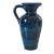 Vintage Italian Blue and Green Pottery Pitcher For Sale