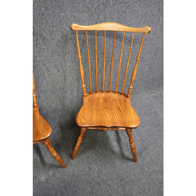 Tell City Colonial Style Maple Chairs Set/6 For Sale - Image 11 of 13