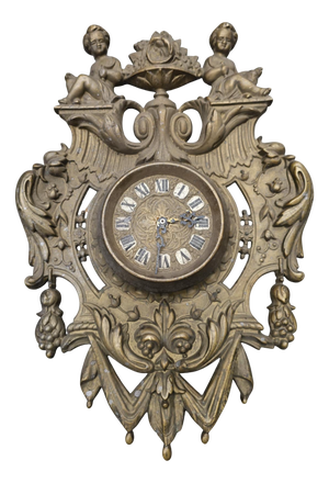 Vintage Brass Wall Clock from Metron, 1970s