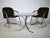 Mid-Century Modern Mid-Century Cantilever Armchair and Coffee Table in Chrome and Smoked Glass, 1970s, Set of 3 For Sale - Image 3 of 12