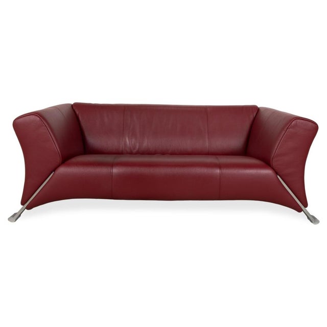 322 Leather Two-Seater Red Sofa by Rolf Benz For Sale - Image 11 of 11