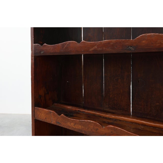 17th Century French Art Populaire Chestnut Cabinet with Gabled Top For Sale - Image 6 of 16