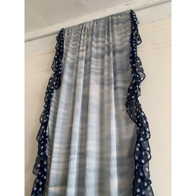 Textile Silk Charmeuse Panel With Polka Dot Side Sheers For Sale - Image 7 of 9