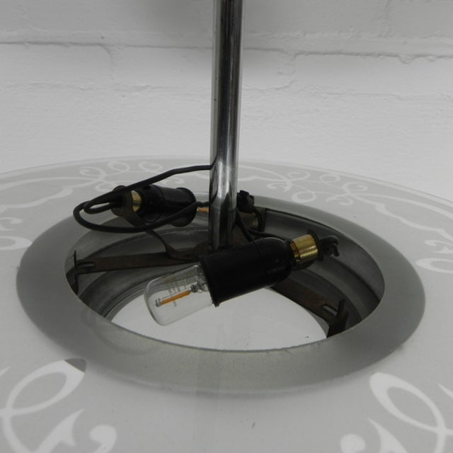 1930s Art Deco Pendant Lamp with Glass Disc, 1930s For Sale - Image 5 of 14