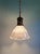 Large Holophane Pendant Light in Clear Grooved Glass and Brass, 1920s For Sale - Image 10 of 14