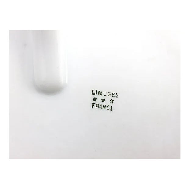 Limoges, France Antique Limoges Purple Floral Gilt Menu For Sale - Image 4 of 7