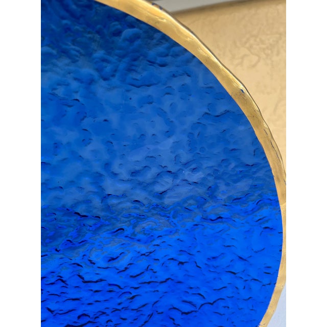 Contemporary Late 20th Century Vintage Italian Art Glass Round Platter For Sale - Image 3 of 4