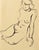 Albert Goltjakov, Nude Act, 1960s, Ink on Paper For Sale - Image 3 of 4