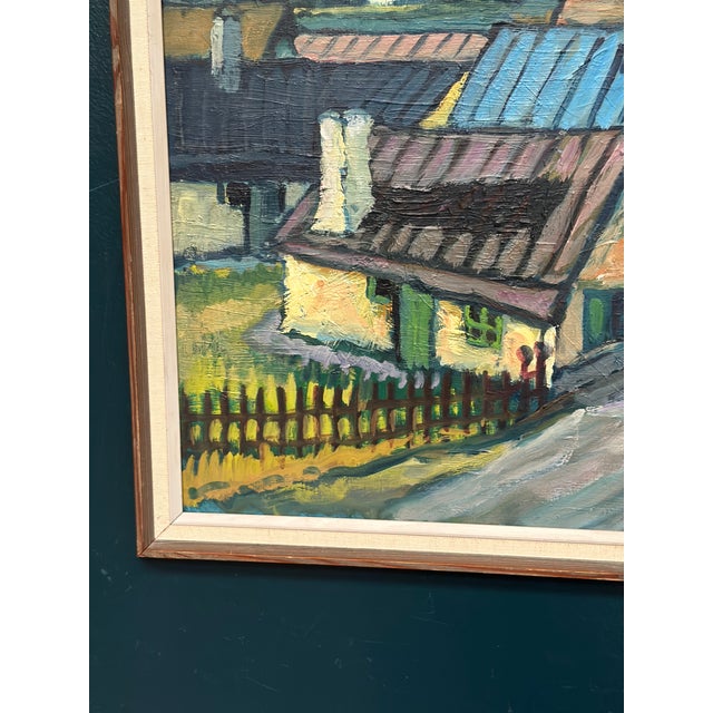 Mats Ahlberg, Northern District, Visby, 1960s, Oil on Panel, Framed For Sale - Image 10 of 18