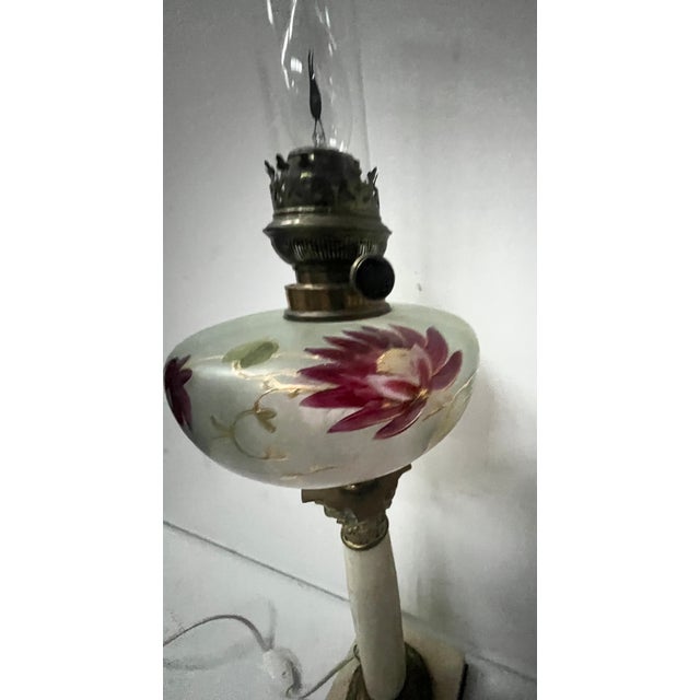 Antique Marble and Bronze Oil Lamp Base, 1800s For Sale - Image 5 of 17