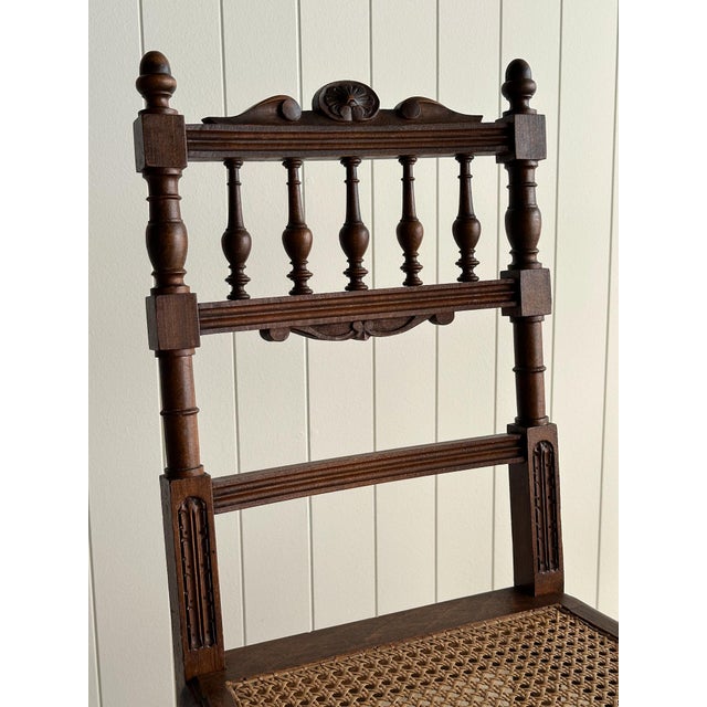 Set of Four Antique Dining Chairs With Carved Crest For Sale - Image 14 of 18