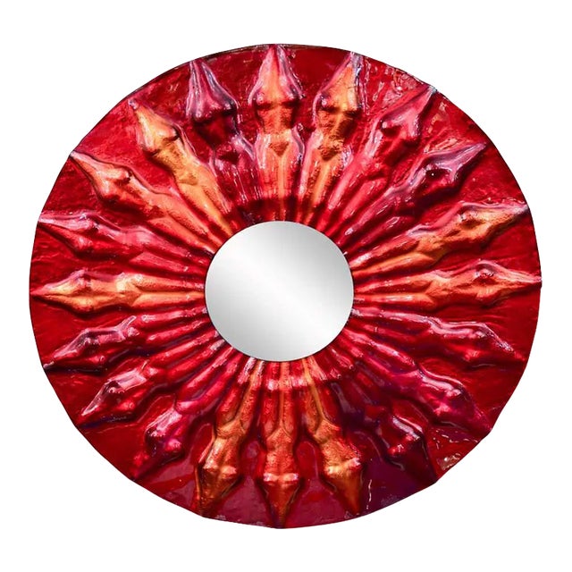 Glass Art Mirror by Massimiliano Luzzi For Sale