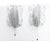Elegant pair of organic sconces made of clear and white murano glass on a chromed frame by j.t. Kalmar, austria in the...