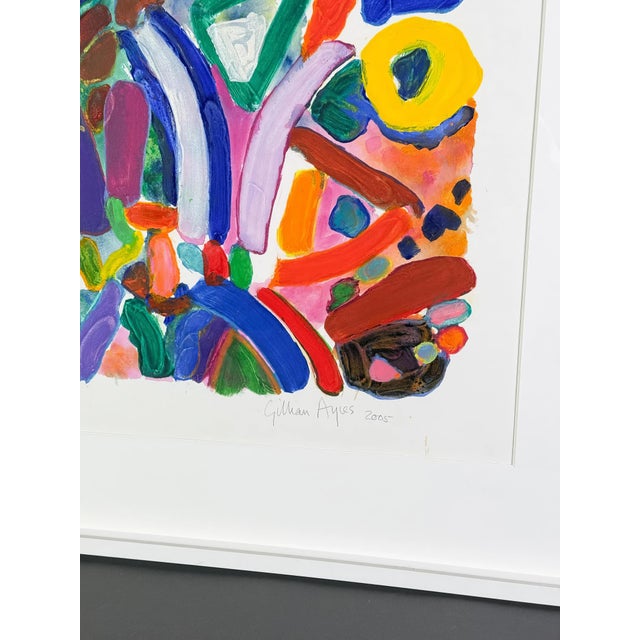 Abstract Gillian Ayres "Ju Ju" Carborundum Etching With Hand Painting Signed and Numbered 33/36 For Sale - Image 3 of 5
