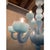 Contemporary murano glass chandelier decorated in matte light-blue colour which makes it extremely modern and luxurious....