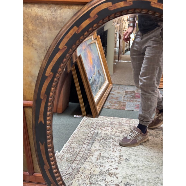 Neoclassical Neoclassical Inlaid Burl Wood Wall Mirror For Sale - Image 3 of 12