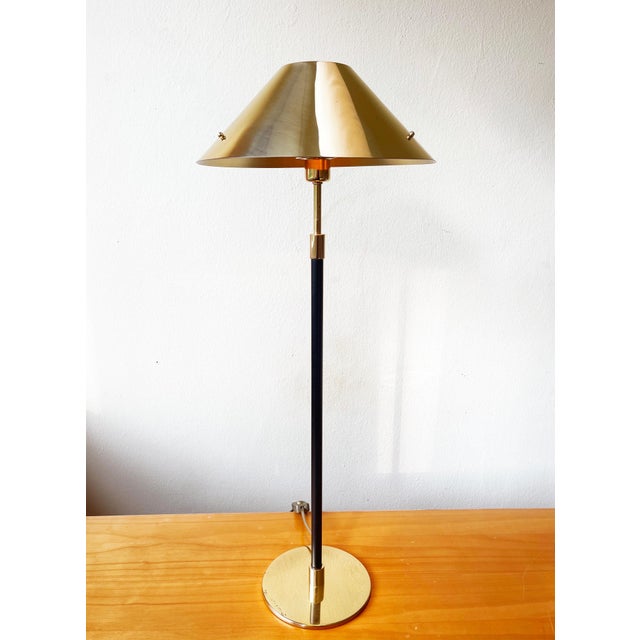 Vintage German Brass Table Lamp from Hustadt Leuchten, 1980s For Sale - Image 13 of 13