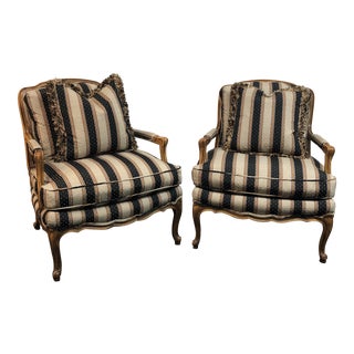 Baker Furniture Bergere Chairs, a Pair For Sale