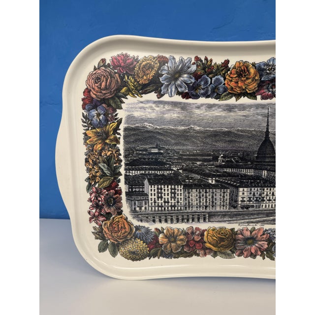 Piero Fornasetti x FIAT Torino 1966 Tray. An object that tells the story of a city and an era. Plastic breakfast tray with...