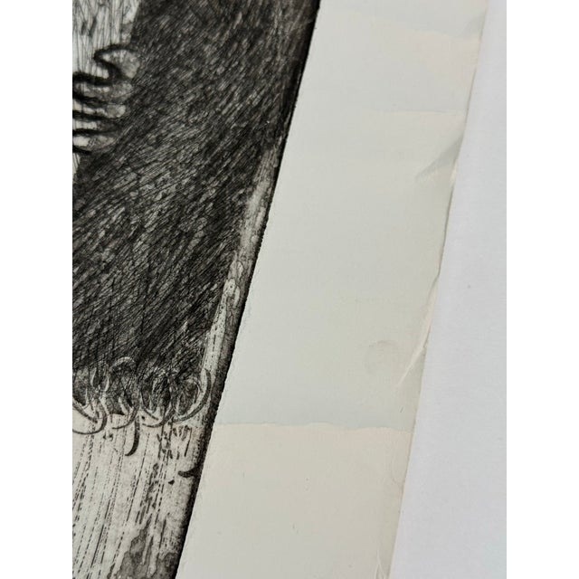 Printmaking Materials Mid 20th C. Surrealist Original Etching of Playful Beasts For Sale - Image 7 of 9