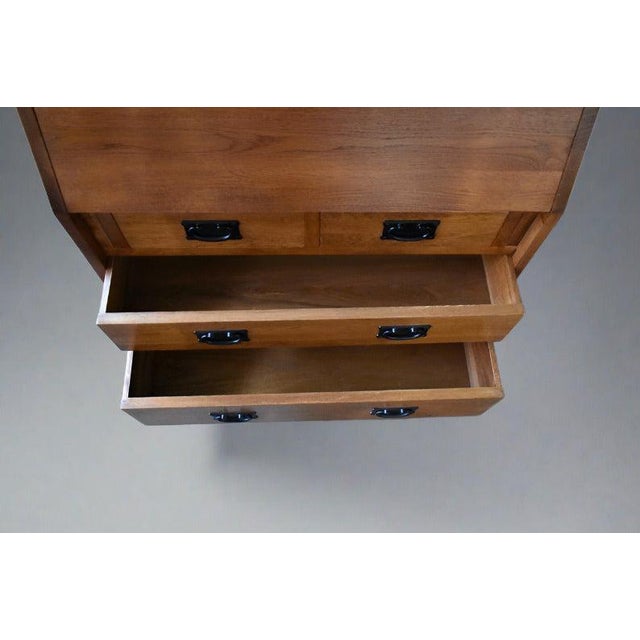 Mission Mission Solid Oak Secretary Desk - Michaels Cherry For Sale - Image 3 of 6