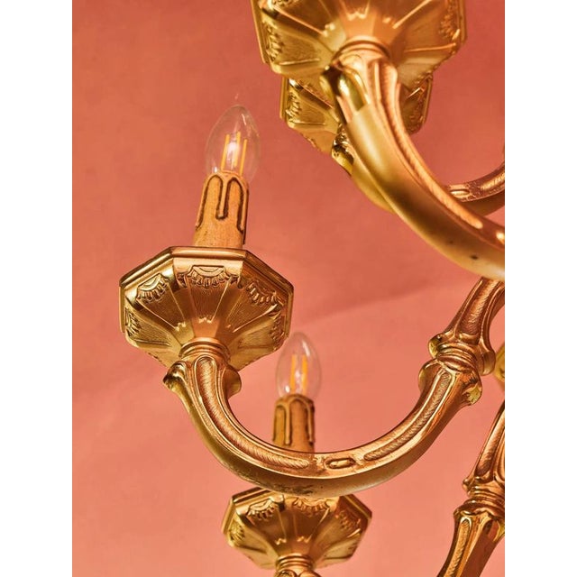 Large Louis XIII 15-Light Chandelier from Maison Lucien Gau For Sale - Image 4 of 10
