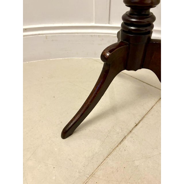 Late 19th Century Antique Mahogany Tripod Side Table, 1880 For Sale - Image 5 of 8