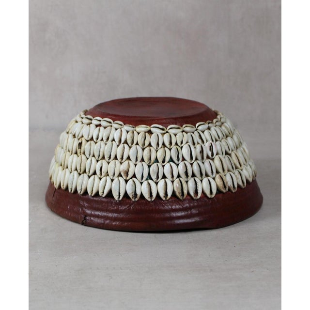 Vintage Hausa Bowl with Leather For Sale - Image 5 of 6