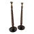 19th Century English Oak Open Barley Twist Candlesticks - A Pair For Sale